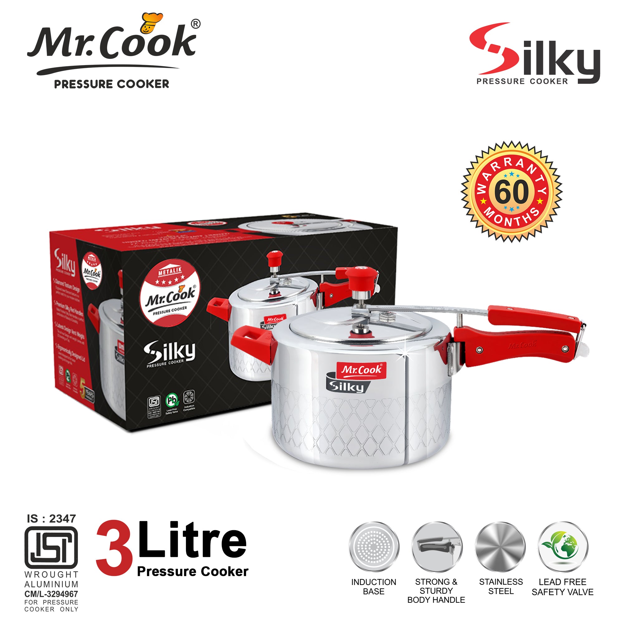  Buy premium Pressure Cooker Online Mr cook united cooker Silky