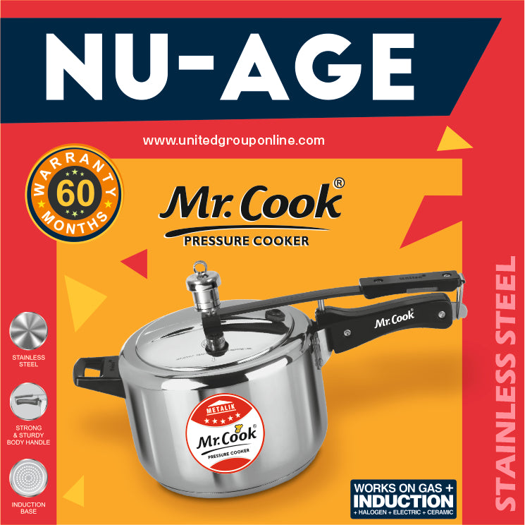 Buy Stainless Steel Pressure Cooker Online induction base cooker Mr cook united cooker durable strong