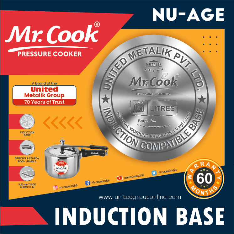 Buy Stainless Steel Pressure Cooker Online induction base cooker Mr cook united cooker durable strong
