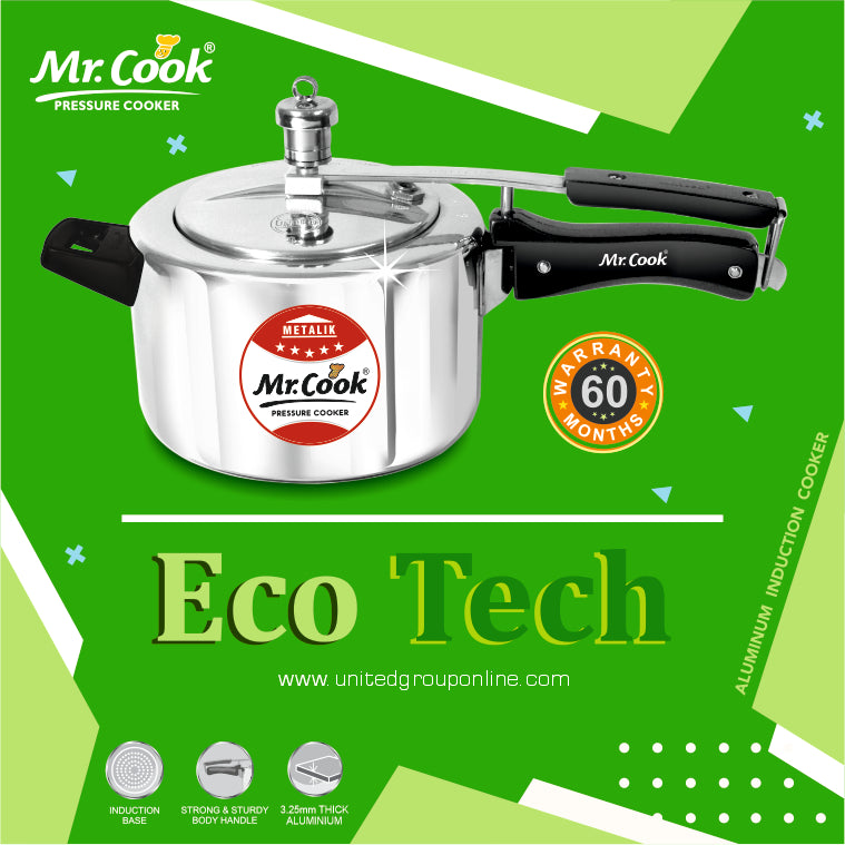 Pressure Cooker Aluminium Induction 1 Liter 3 Liter 5 Liter Mr Cook Eco tech