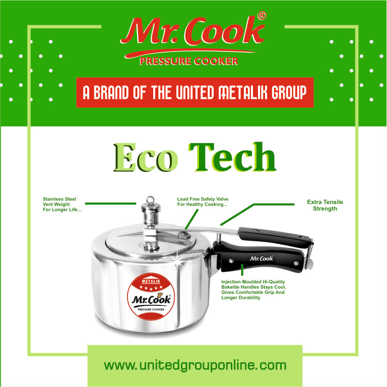 Pressure Cooker Aluminium Induction 1 Liter 3 Liter 5 Liter Mr Cook Eco tech