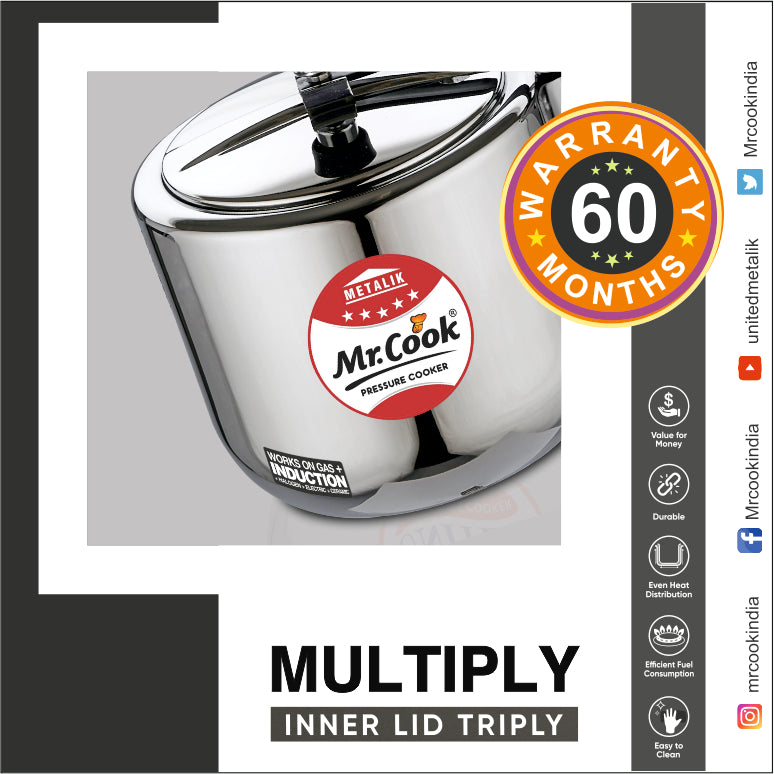 Buy Stainless Steel Pressure Cooker Online induction base cooker Mr cook united cooker durable strong