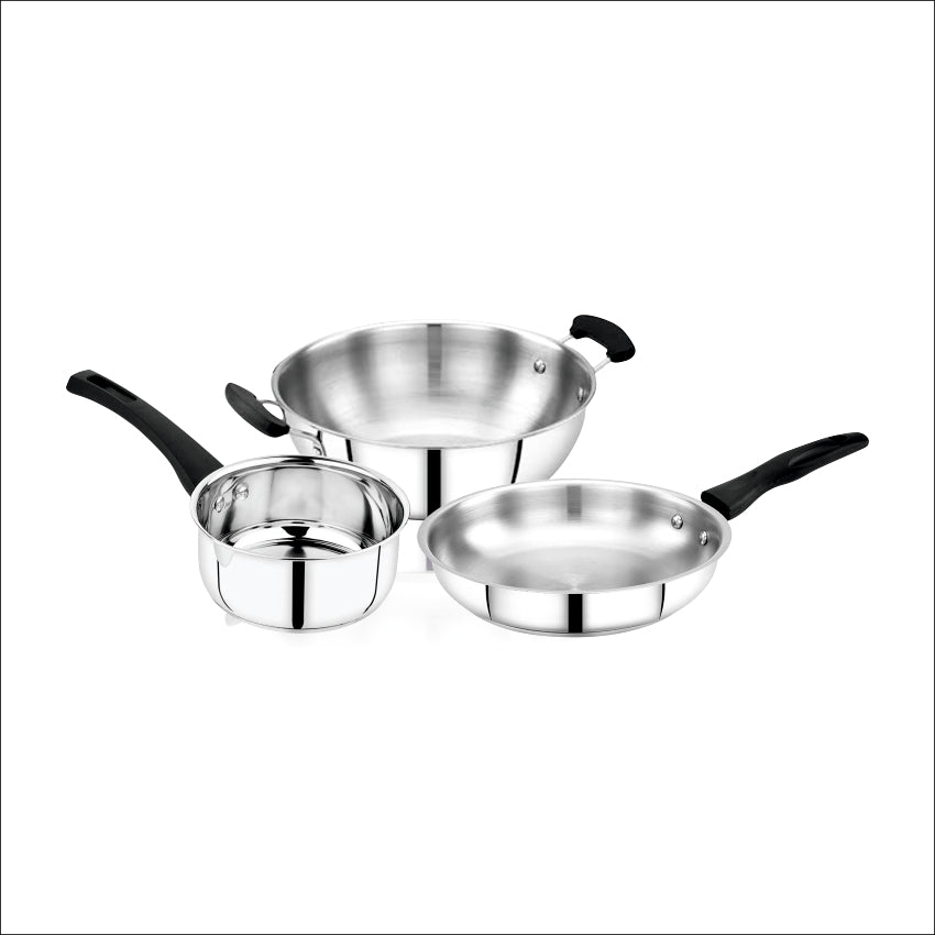 Stainless Steel 3 PCS Cookware Set – unitedcookers
