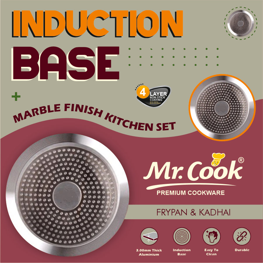 Mr.Cook 3 Pcs Marble Finish Kitchen Set