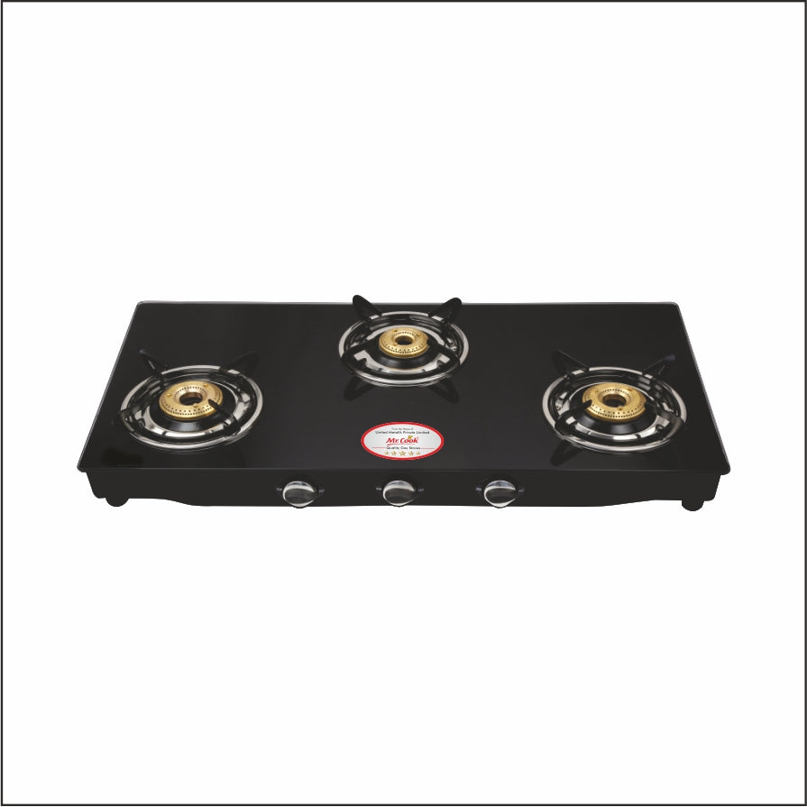 Mr.Cook Shrine 3 Burner L.P. Gas Stove (Glass Top)