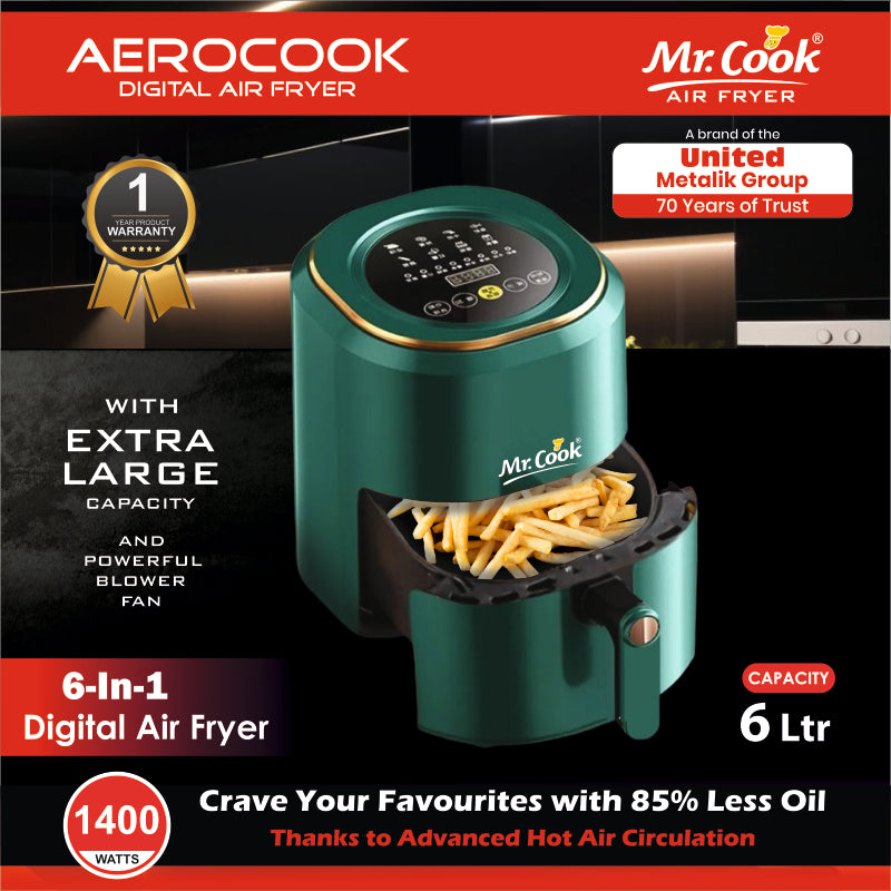 Mr.Cook Digital Air Fryer 6 Litres