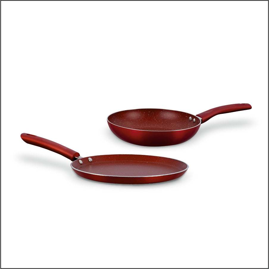 Mr.Cook Non-Stick 2 Pc Marble Finish Kitchen Set