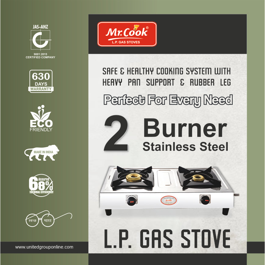 Mr.Cook Gati L.P. Gas Stove (Stainless Steel)