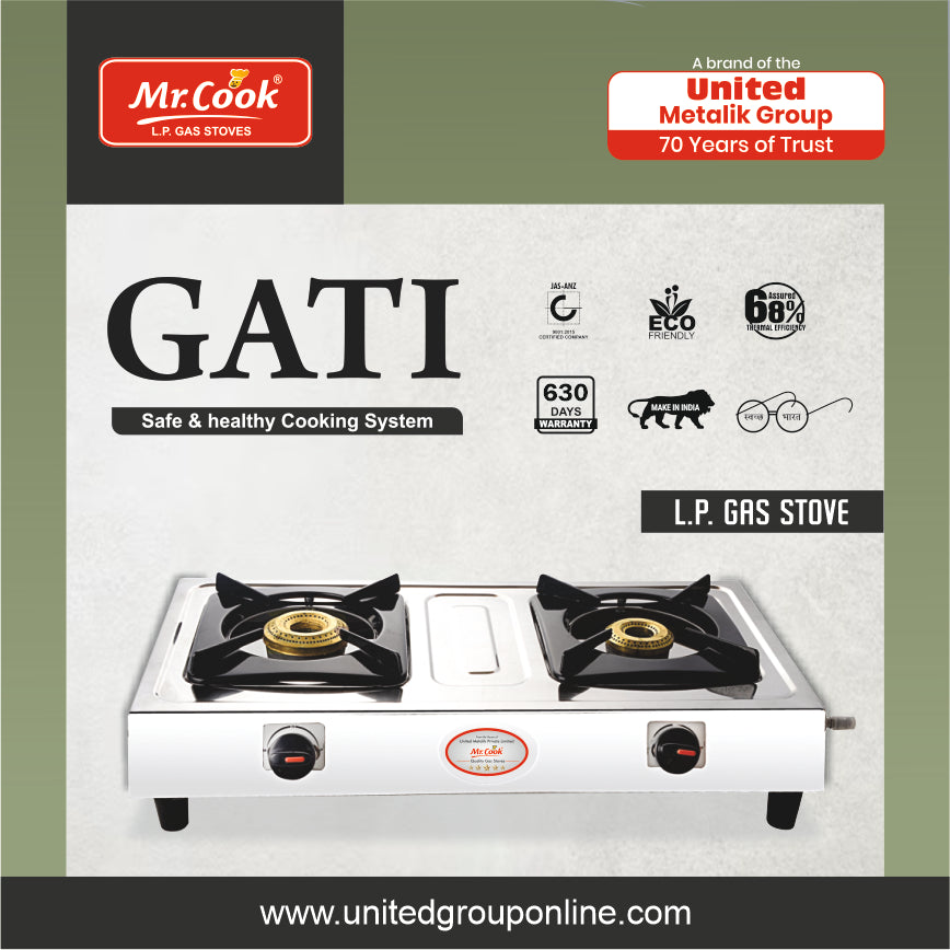 Mr.Cook Gati L.P. Gas Stove (Stainless Steel)