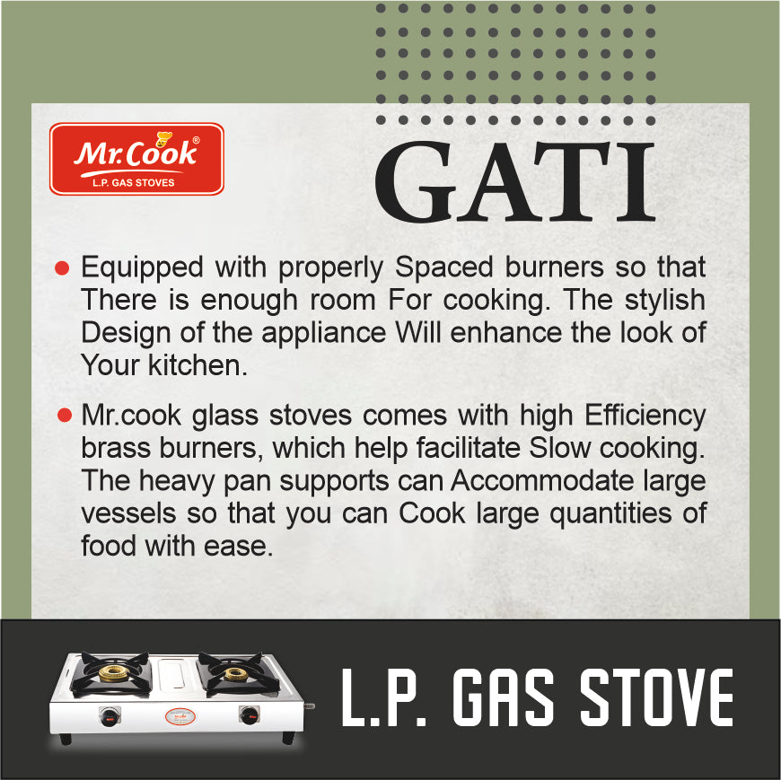 Mr.Cook Gati L.P. Gas Stove (Stainless Steel)