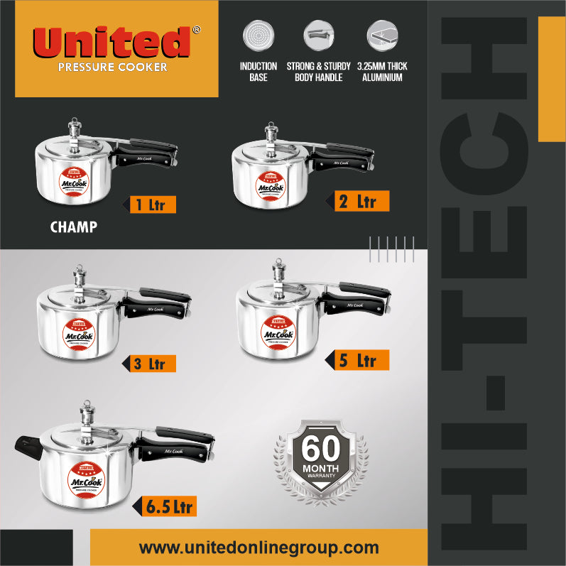 United Hi-Tech Induction Base  Pressure Cooker