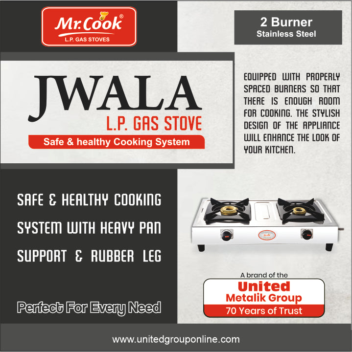 Mr.Cook Jwala Burner L.P. Gas Stove (Stainless Steel)