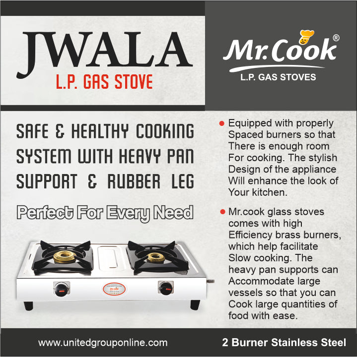 Mr.Cook Jwala Burner L.P. Gas Stove (Stainless Steel)