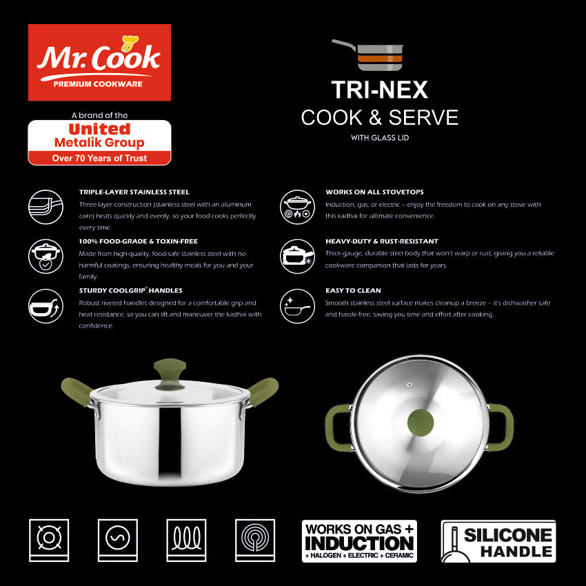 Tri-Nex 3 Layer Ultra Premium Cook n Serve Pot