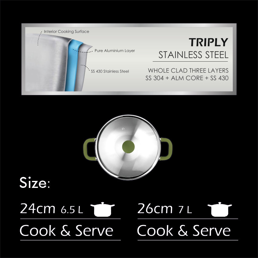 Tri-Nex 3 Layer Ultra Premium Cook n Serve Pot