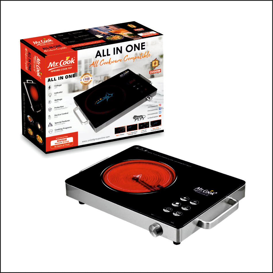 Mr Cook All in One Infrared Cooktop 2200 W