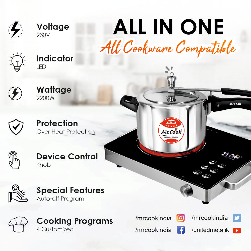 Mr Cook All in One Infrared Cooktop 2200 W
