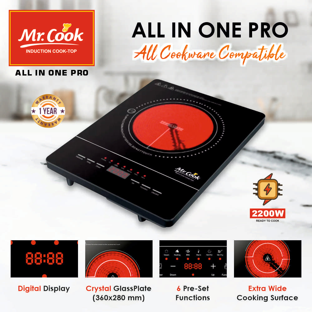 Mr Cook All in One Pro Infrared Cooktop 2200 W