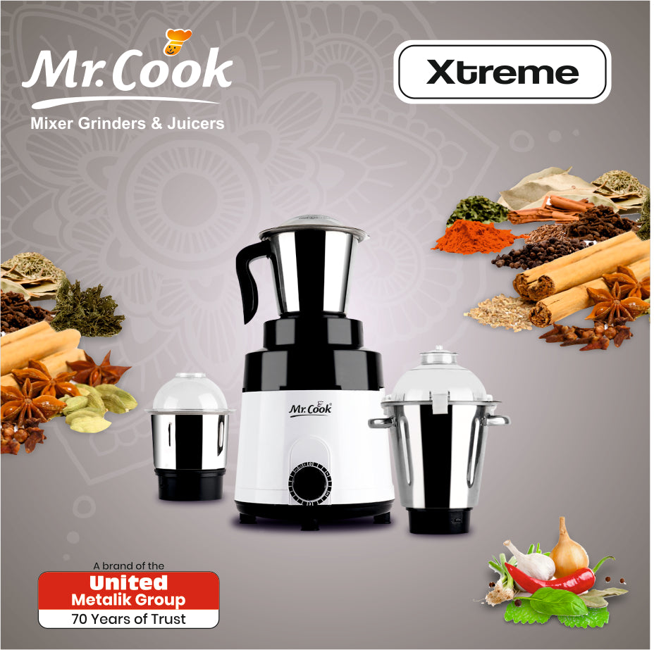 Mr.Cook Xtreme 1000 Watt Mixer Grinder