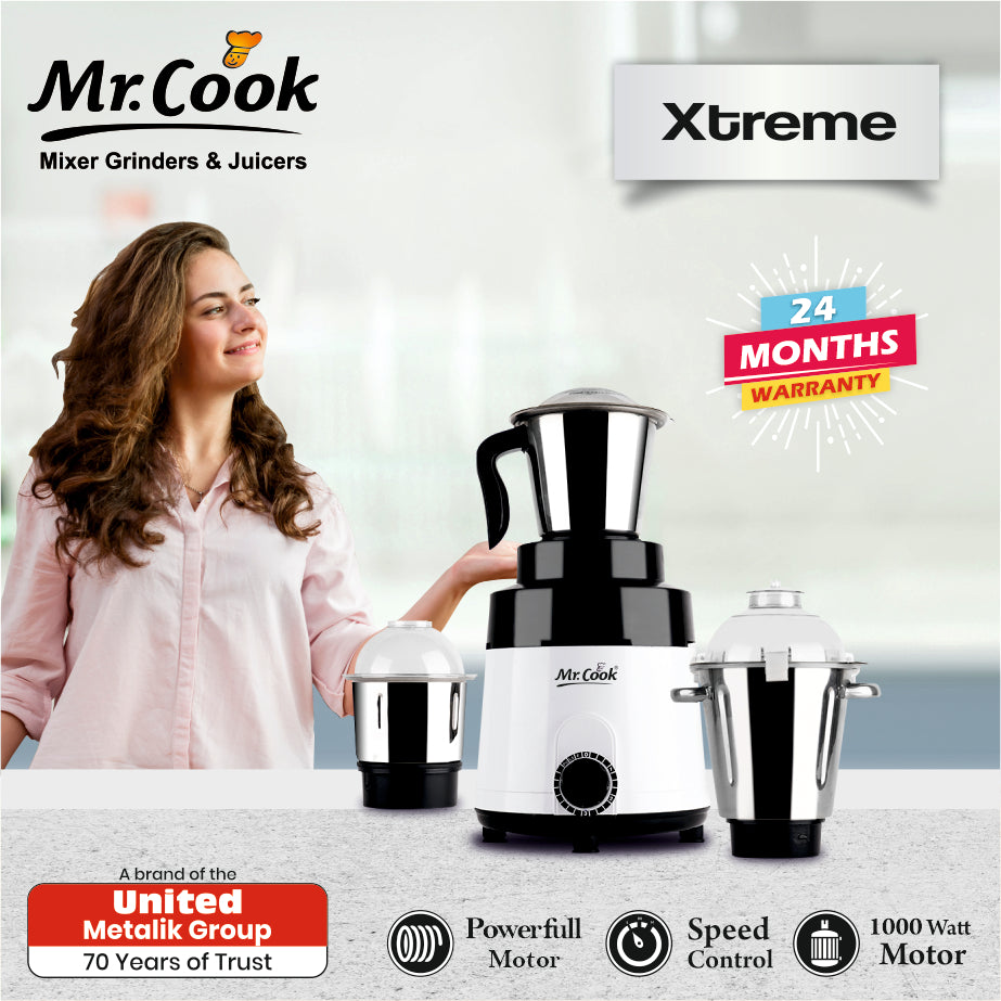 Mr.Cook Xtreme 1000 Watt Mixer Grinder-2