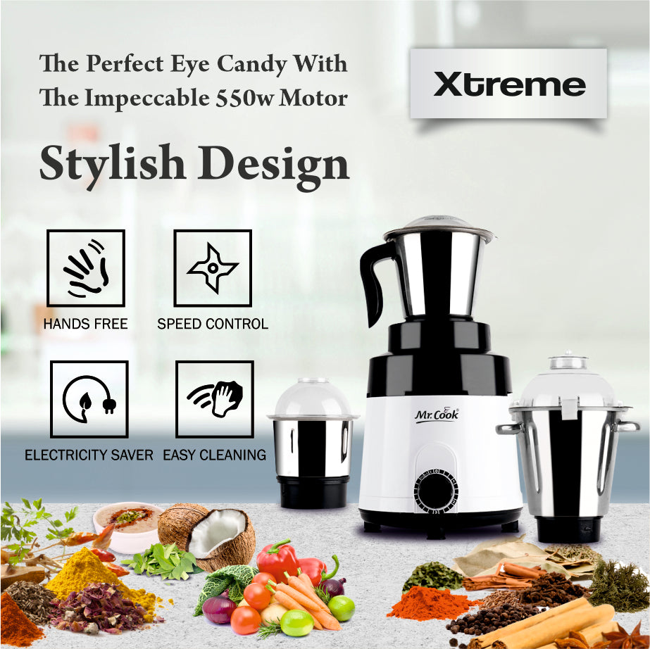 Mr.Cook Xtreme 1000 Watt Mixer Grinder-5