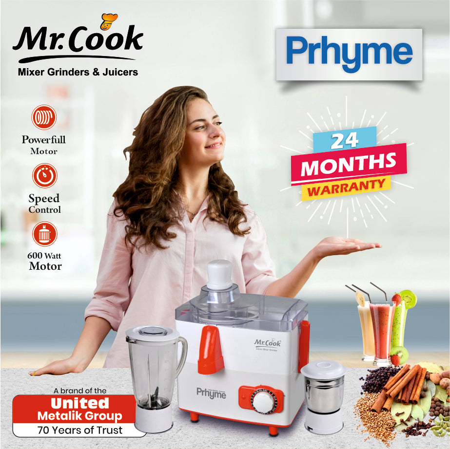 Mr.Cook Prhyme 550 Watt Juicer Mixer Grinder-2