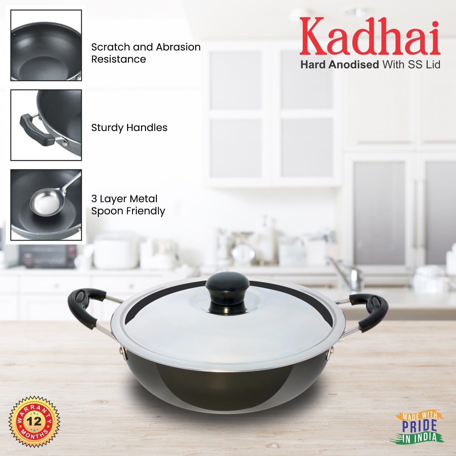 Mr.Cook Hard Anodized Kadai