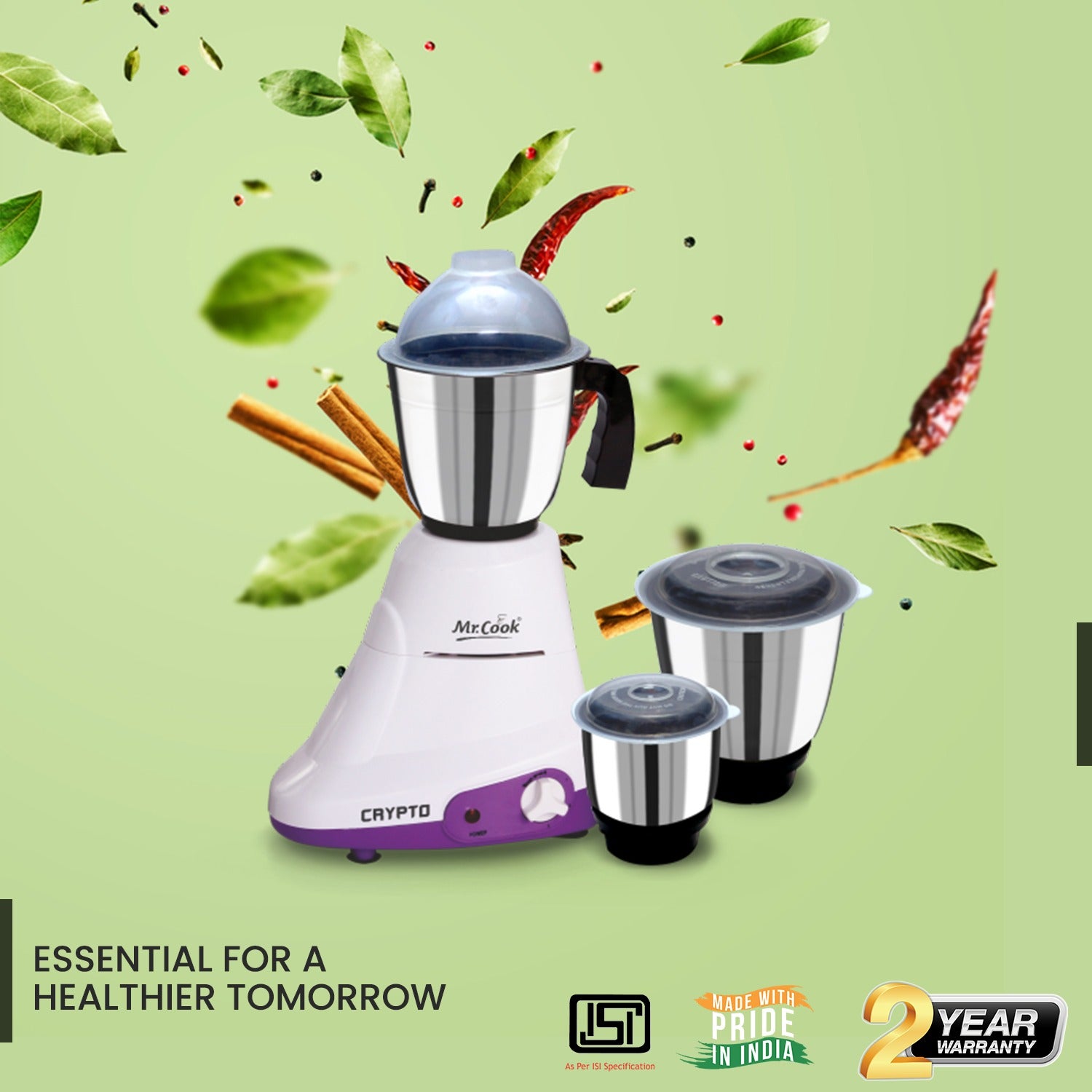 Mr.Cook  Cryptomix    600 Watt Mixer  Grinder