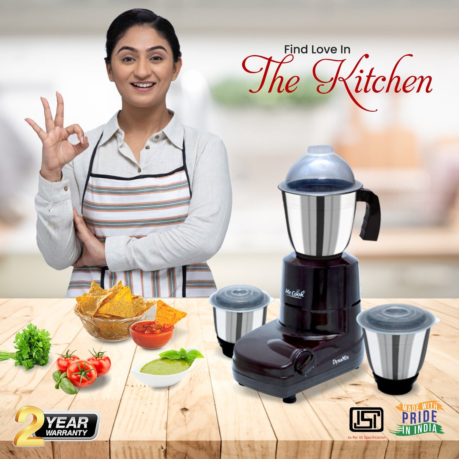 Mr.Cook Dynamix 550 Watt Mixer Grinder