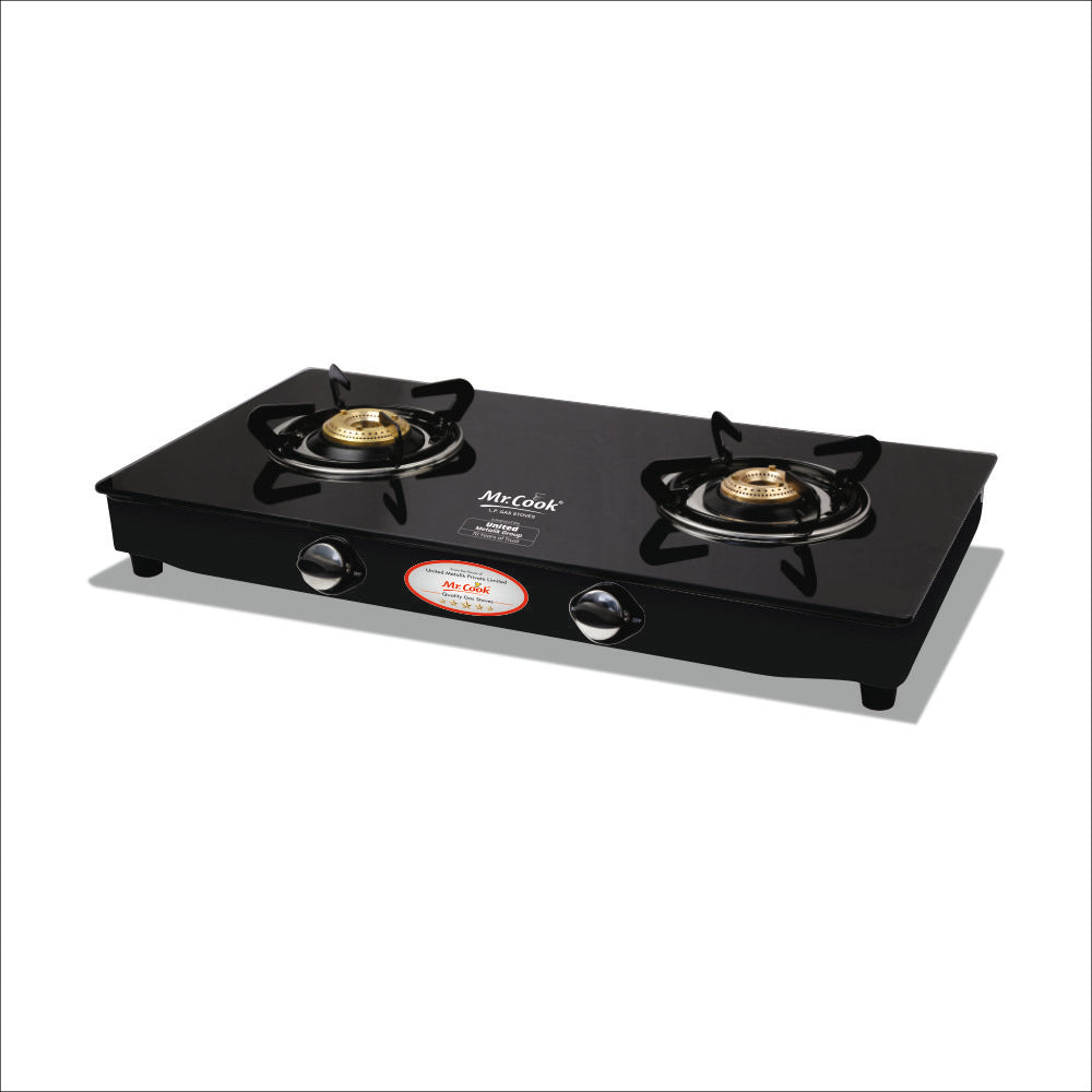 Mr.Cook Red Blaze 2 Burner L.P. Gas Stove (Glass Top)