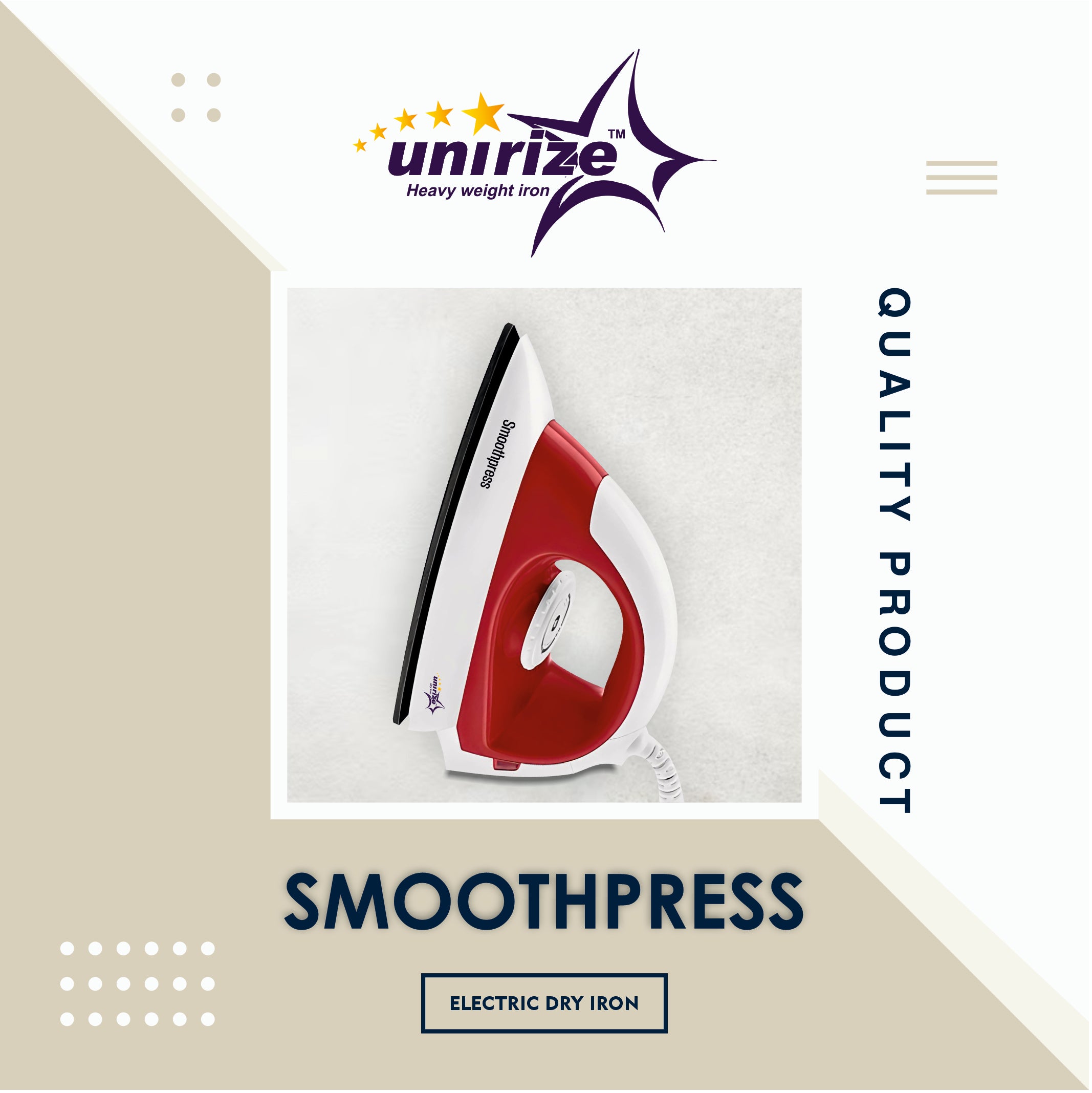 Mr.Cook Smoothpress 1000 Watt Dry Iron