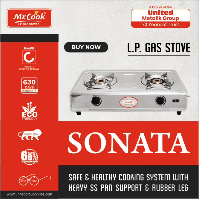 Mr.Cook Sonata L.P. Gas Stove (Stainless Steel)