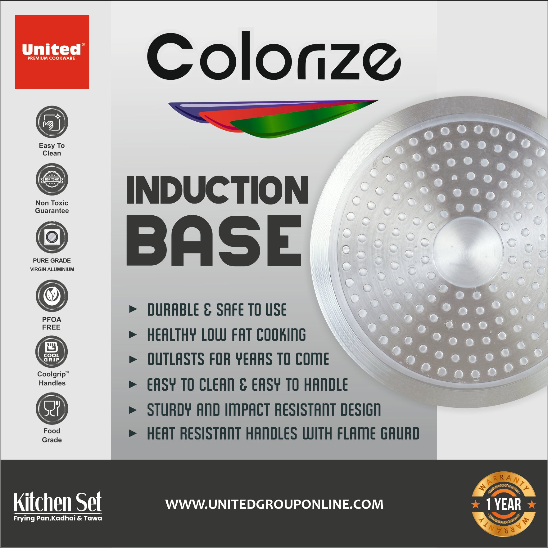 United Colorize 3 pcs Kitchen Set