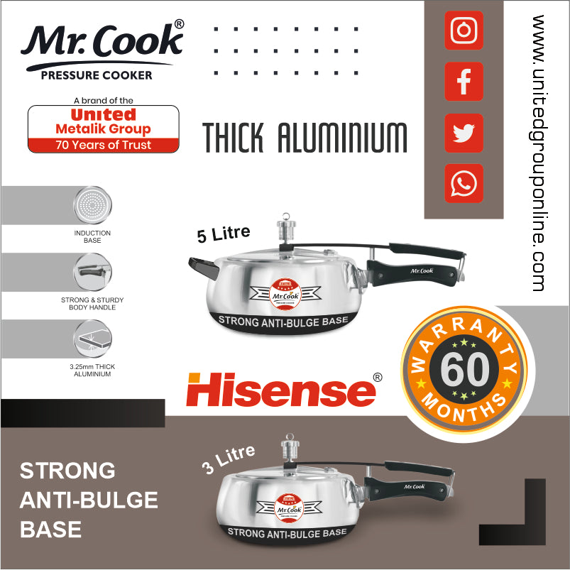 Buy Pressure Cooker Online induction base cooker Mr cook united cooker durable strong