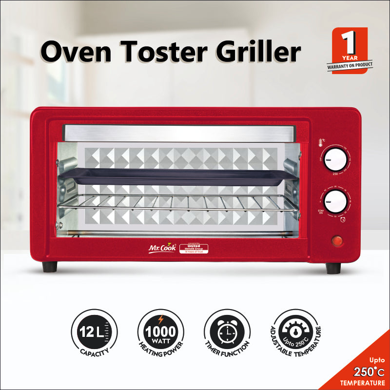 Mr.Cook Oven Toaster Griller OTG 12 Litres