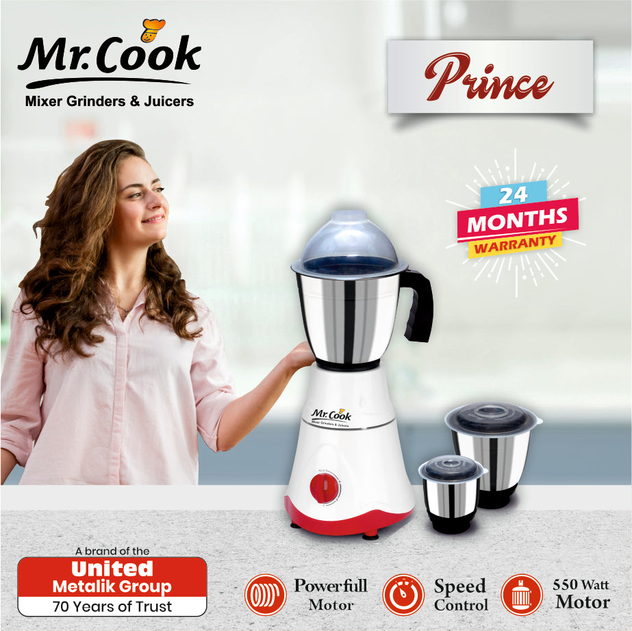 Mr.Cook Prince 550 Watt Mixer Grinder-2