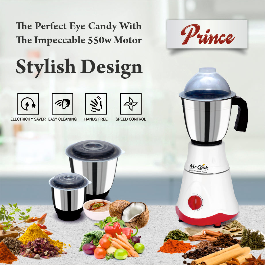 Mr.Cook Prince 550 Watt Mixer Grinder-5