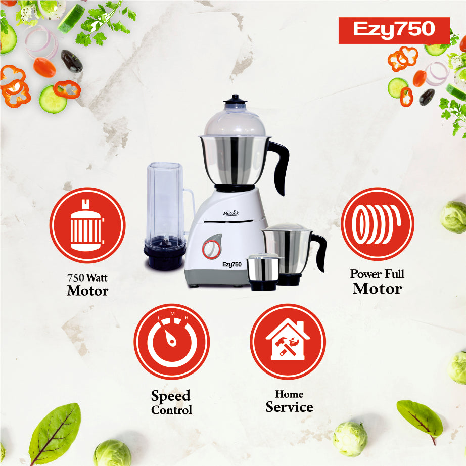 Mr Cook Ezy 750 Watt Juicer Mixer Grinder
