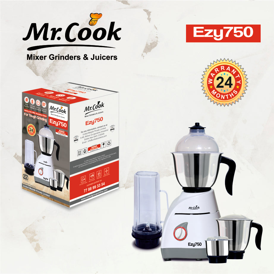 Mr Cook Ezy 750 Watt Juicer Mixer Grinder