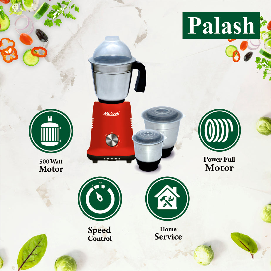 Mr.Cook Palash 600 Watt Mixer Grinder-4