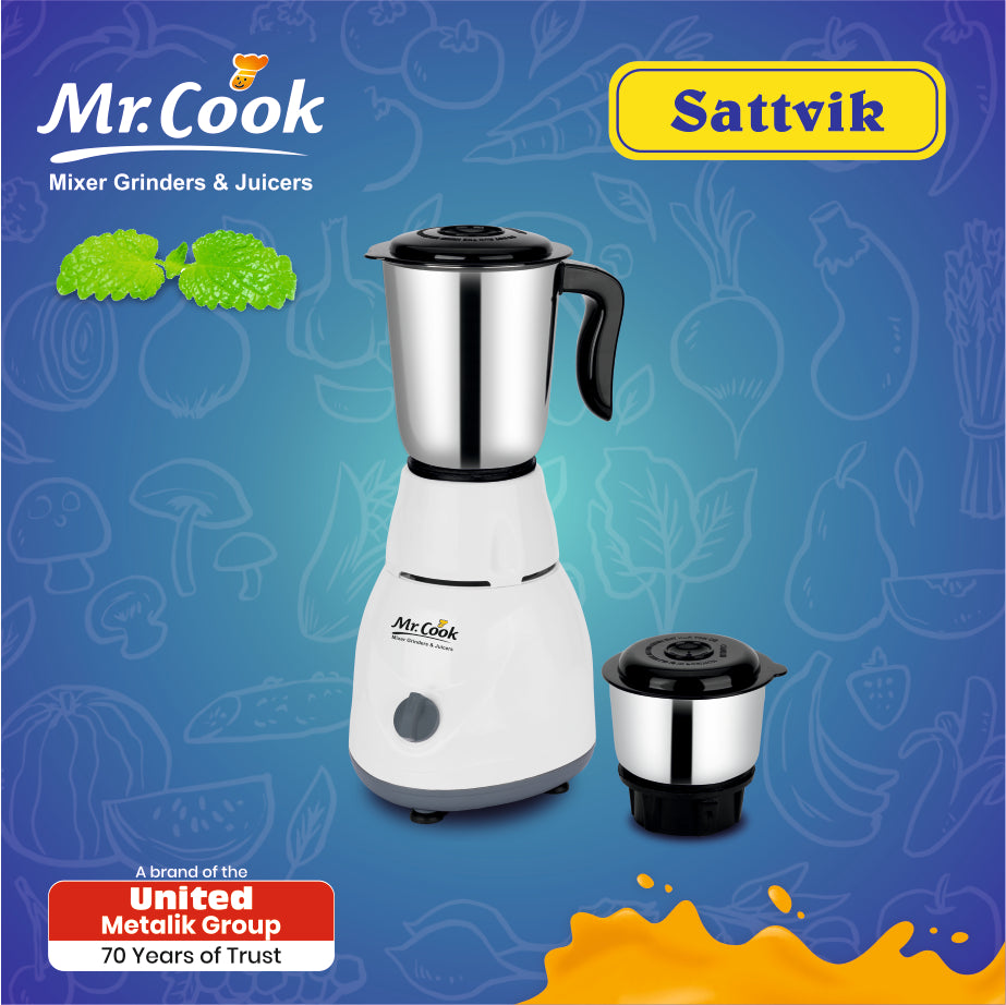 Mr.Cook Sattvik 500 Watt Mixer Grinder