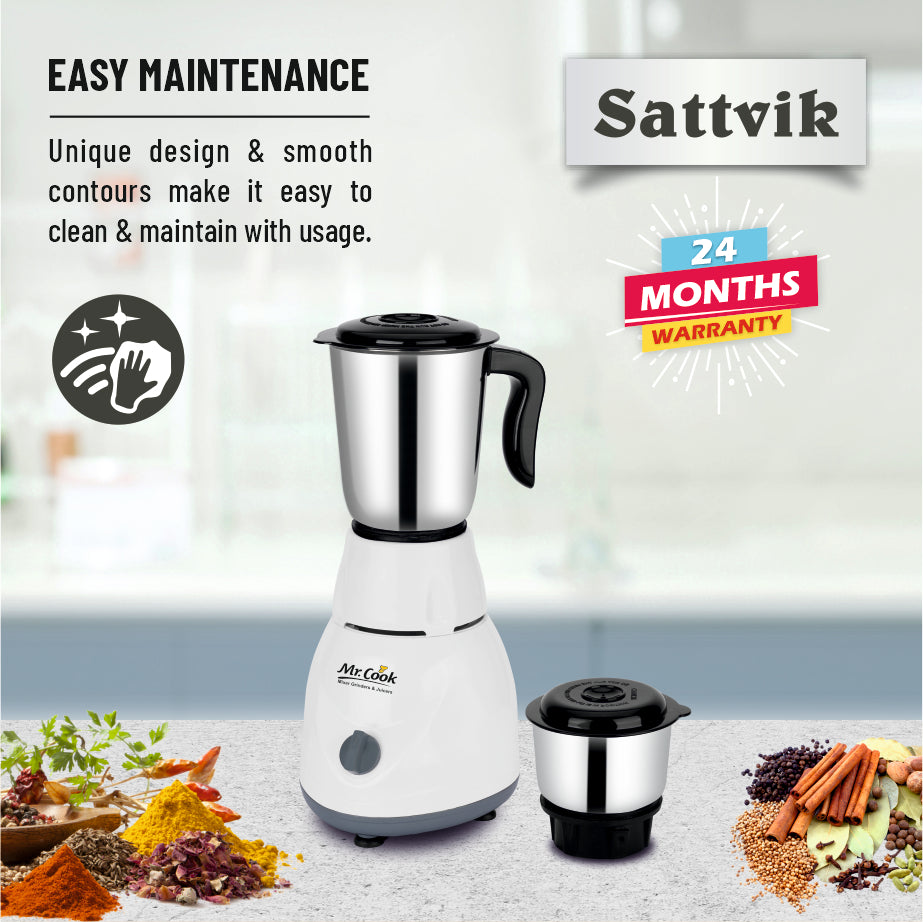 Mr.Cook Sattvik 500 Watt Mixer Grinder-2