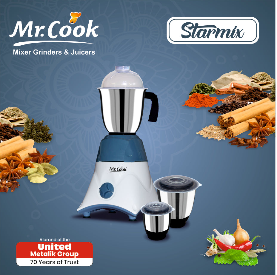 Mr.Cook Starmix 550 Watt Mixer Grinder