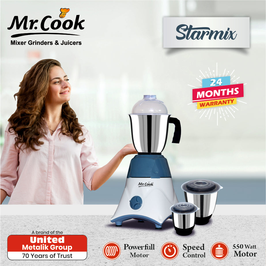 Mr.Cook Starmix 550 Watt Mixer Grinder-2