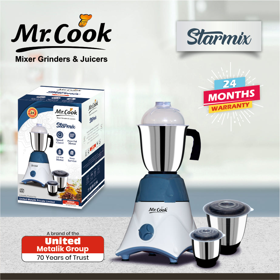 Mr.Cook Starmix 550 Watt Mixer Grinder-6
