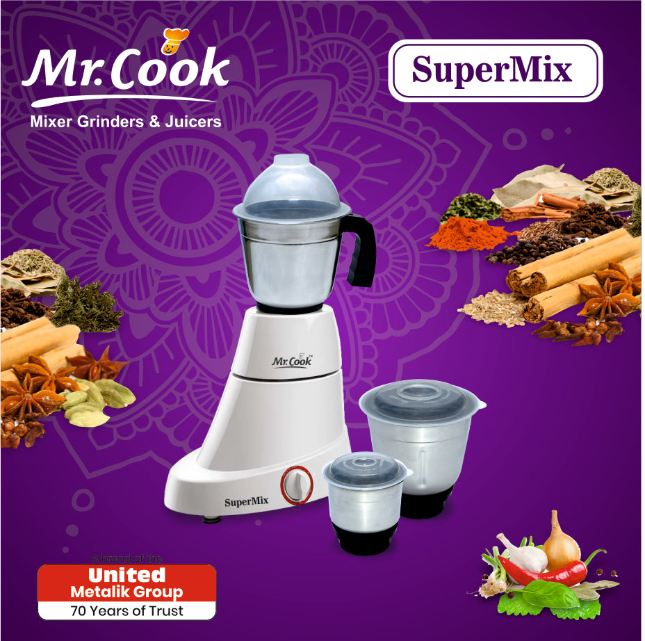 Mr.Cook Supermix 600 Watt Mixer Grinder