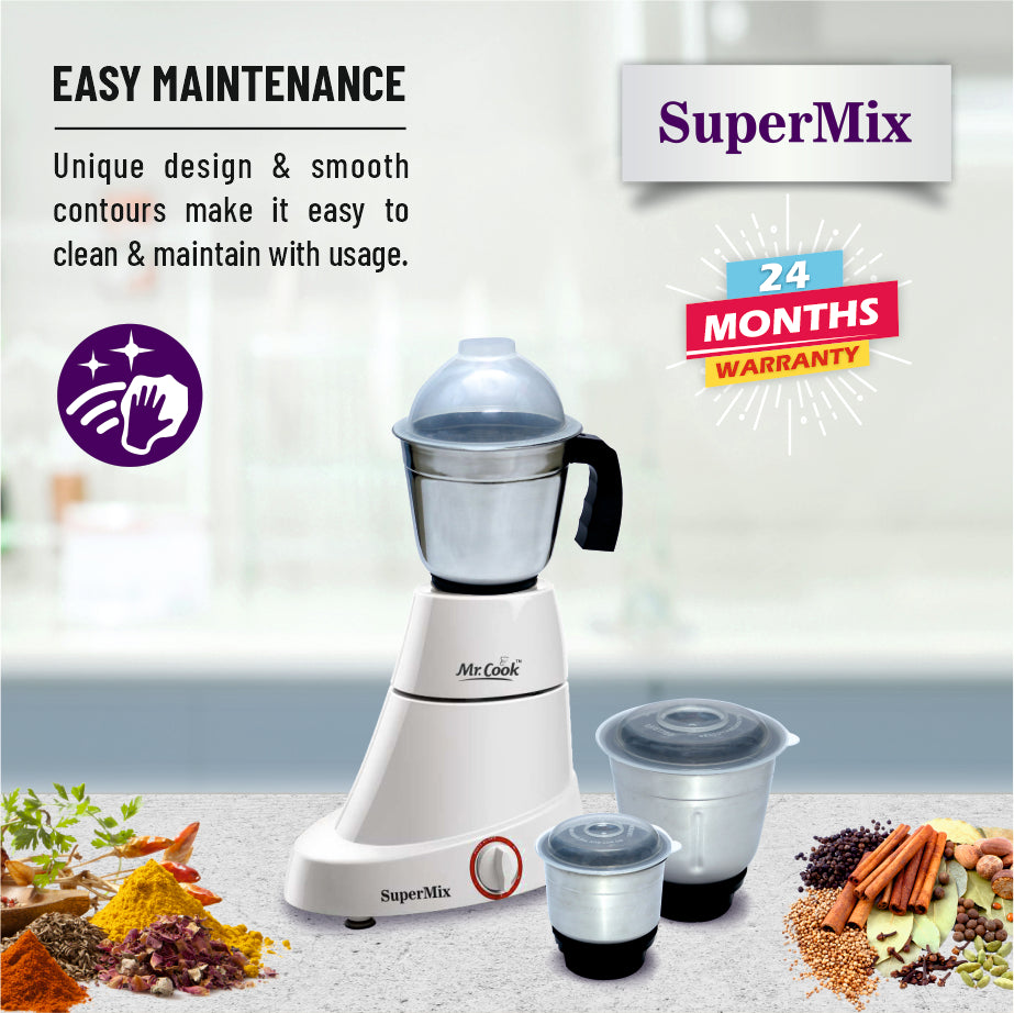 Mr.Cook Supermix 600 Watt Mixer Grinder-3