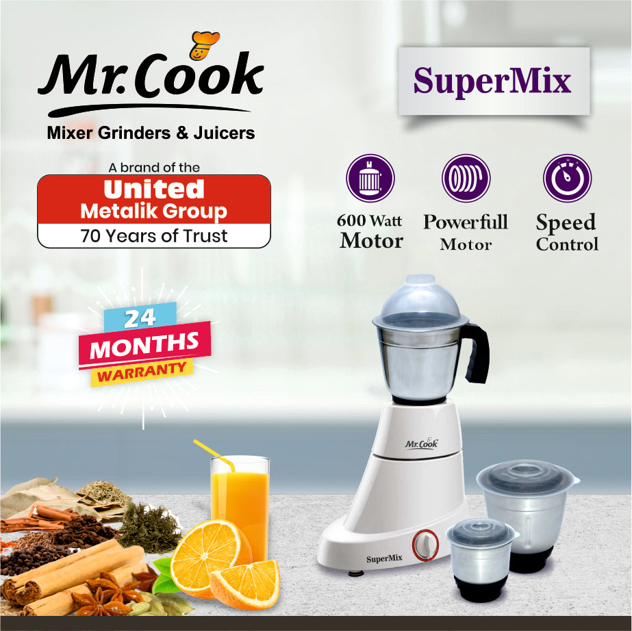 Mr.Cook Supermix 600 Watt Mixer Grinder-4