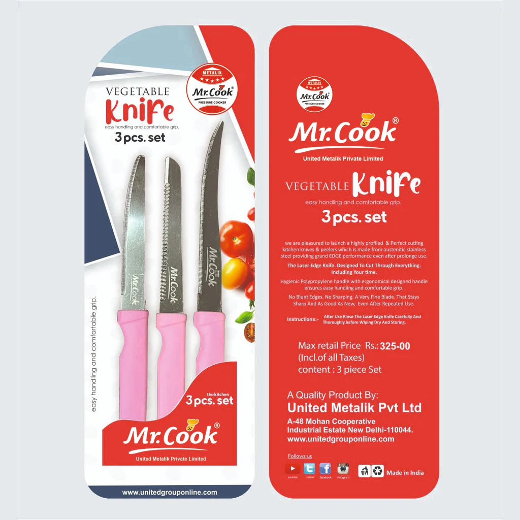 Mr.Cook 3 Pcs Knife Set