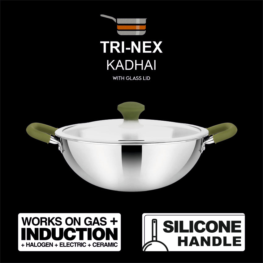 Tri-Nex 3 Layer Ultra Premium Kadhai – unitedcookers